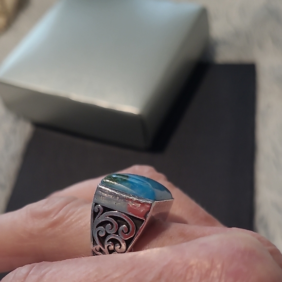 Lois Hill Rare Sterling and Turquoise Ring - Picture 8 of 10